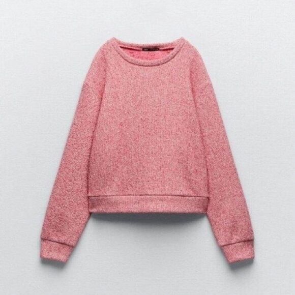ZARA PINK SWEATSHIRT - Picture 6 of 7
